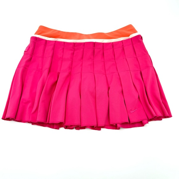 Nike Fit Dry Pink and Orange Pleated Golf/Tennis Skort Size M (8-10) - Picture 1 of 9